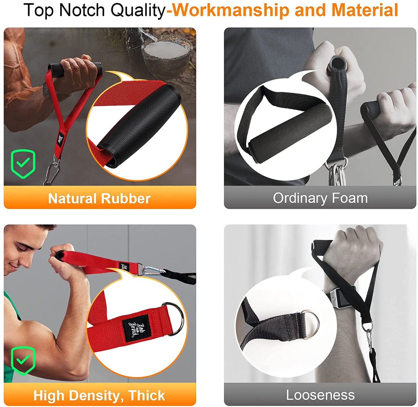 Resistance Bands Set, Stackable up to 125-150 Lbs Workout Bands with Handles, Door Anchor & Ankle Straps - Heavy Duty Exercise Bands for Strength Training, Home Gym Fitness