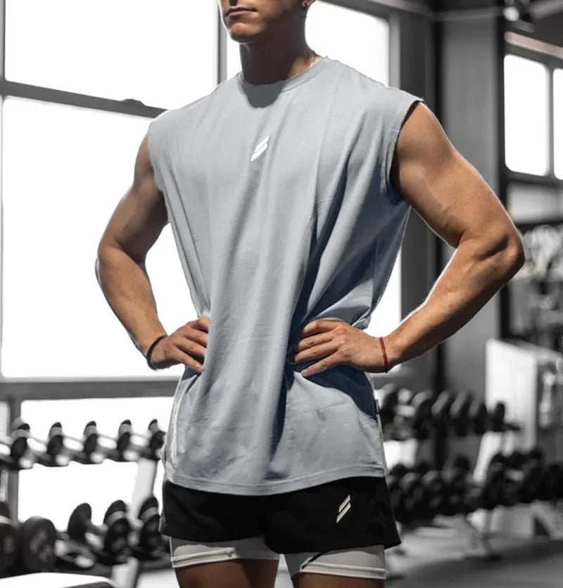 Sleeveless T-shirt Men Quick-drying