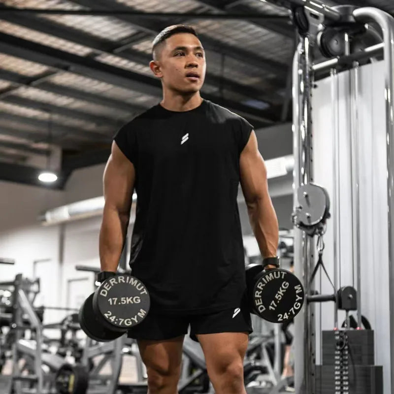 Sleeveless T-shirt Men Quick-drying