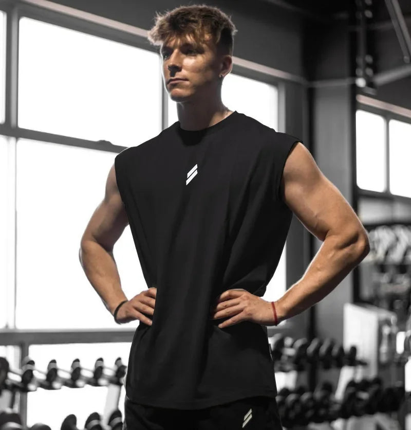 Sleeveless T-shirt Men Quick-drying