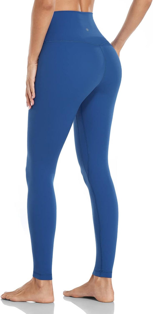 Essential Leggings 28'', High Waisted Comfortable Soft Athletic Yoga Pants Full Length