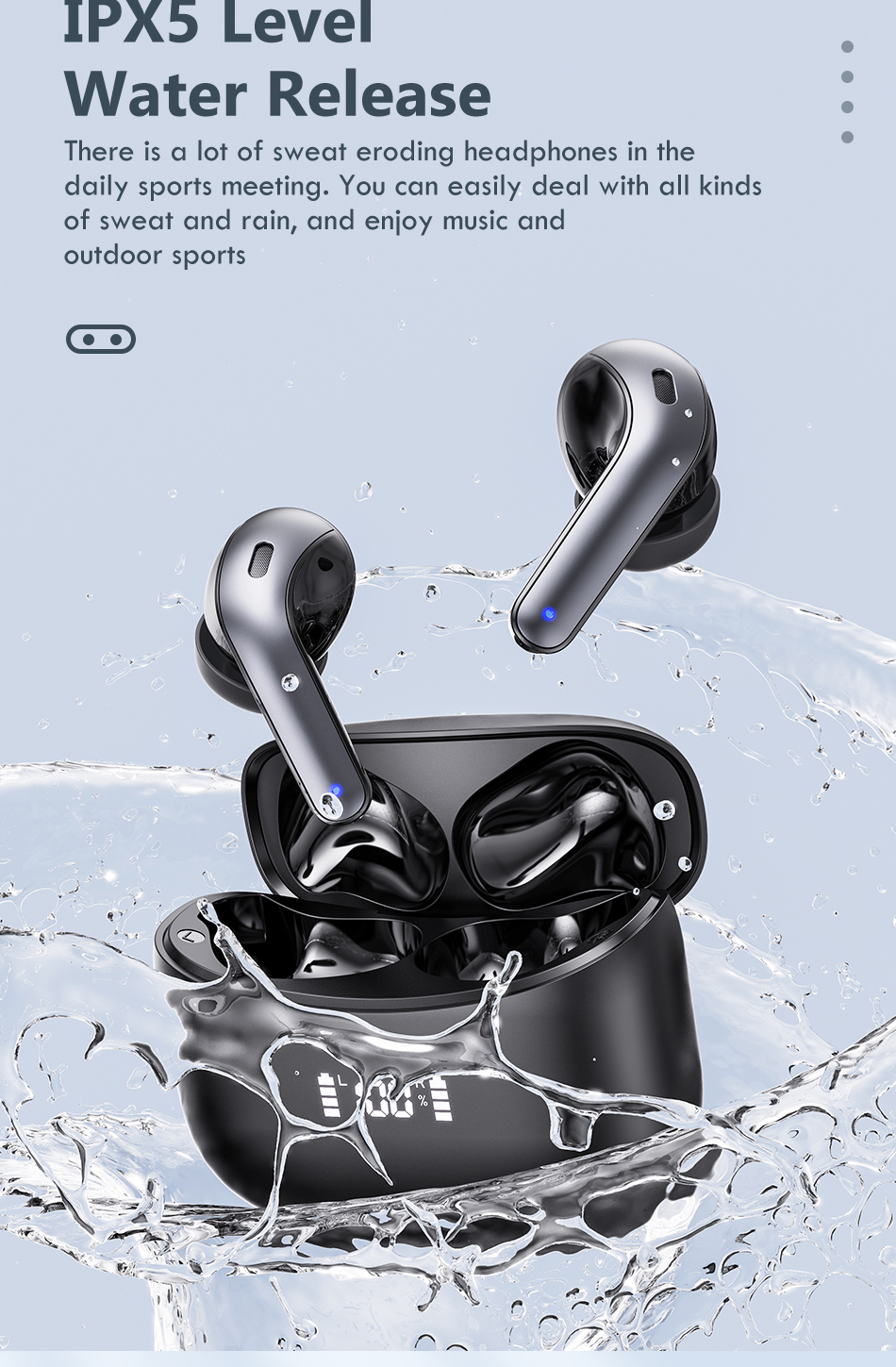 LED TWS Earbuds Bluetooth 5.0 Earphones for Iphone