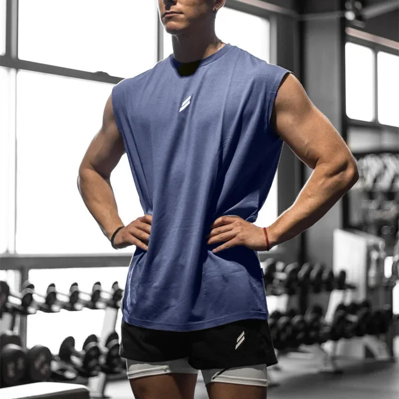 Sleeveless T-shirt Men Quick-drying